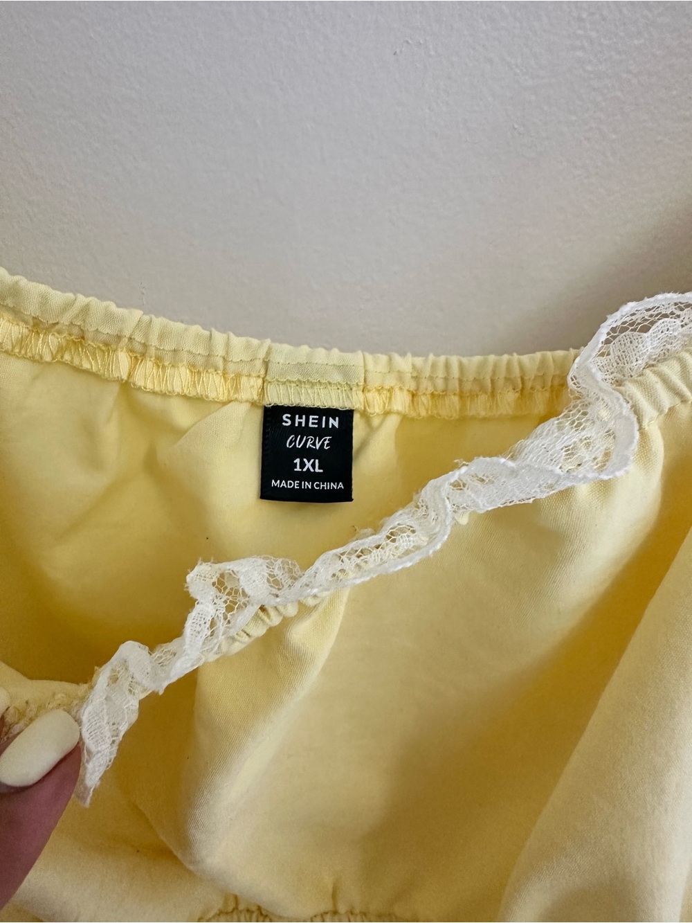 SHEIN Yellow Tiered Maxi Skirt Set with Puff Sleeve Crop Top - Picture 5 of 6